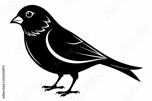 canary line art silhouette vector illustration