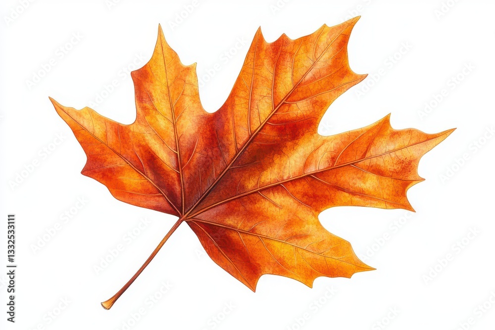 Maple autumn leaf PNG illustration with white background, perfect for seasonal designs, fall-themed projects, nature-inspired artworks, and decorative elements Maple autumn leaf PNG illustration with white background, perfect for seasonal designs, fall-themed projects, nature-inspired artworks, and decorative elements