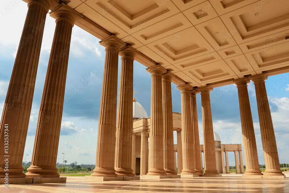 Explore the stunning architecture of Basilica of Our Lady of Peace in Yamoussoukro Ivory Coast