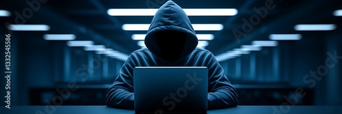 Mysterious Hacker in Dark Web: Cybersecurity & Hacking Concept, cybercrime, dark web, anonymous hacker, cyber attack, ethical hacking, data breach, cyber threat, hacker in hoodie, online privacy.