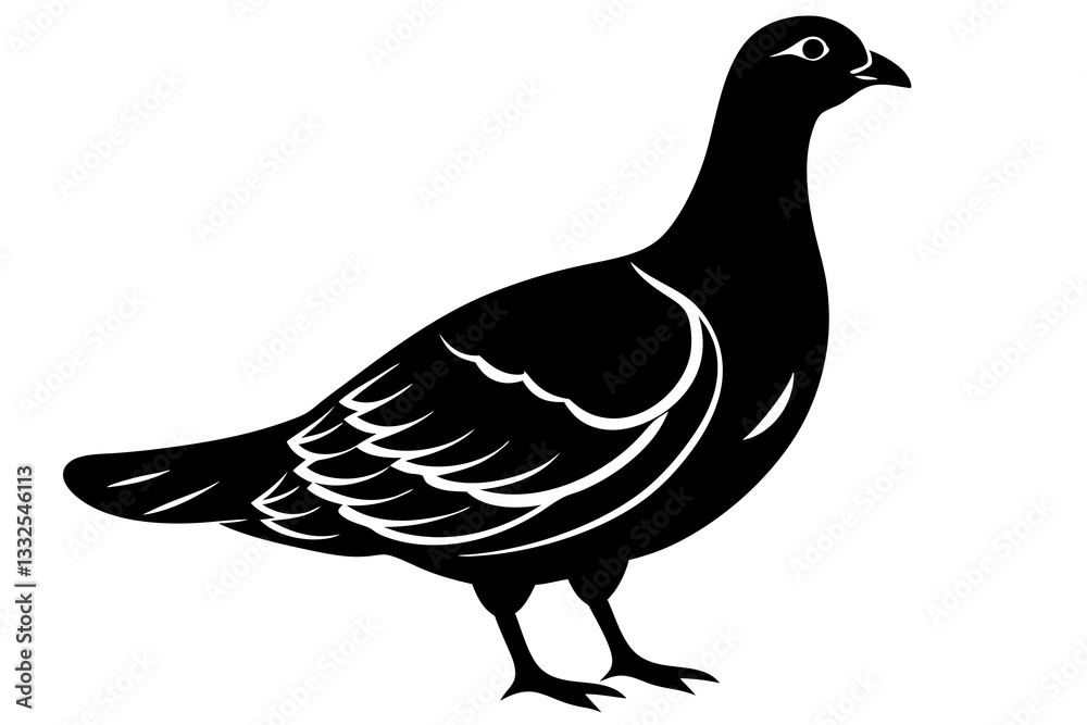 Obraz premium Scaled Quail Creative Vector Design