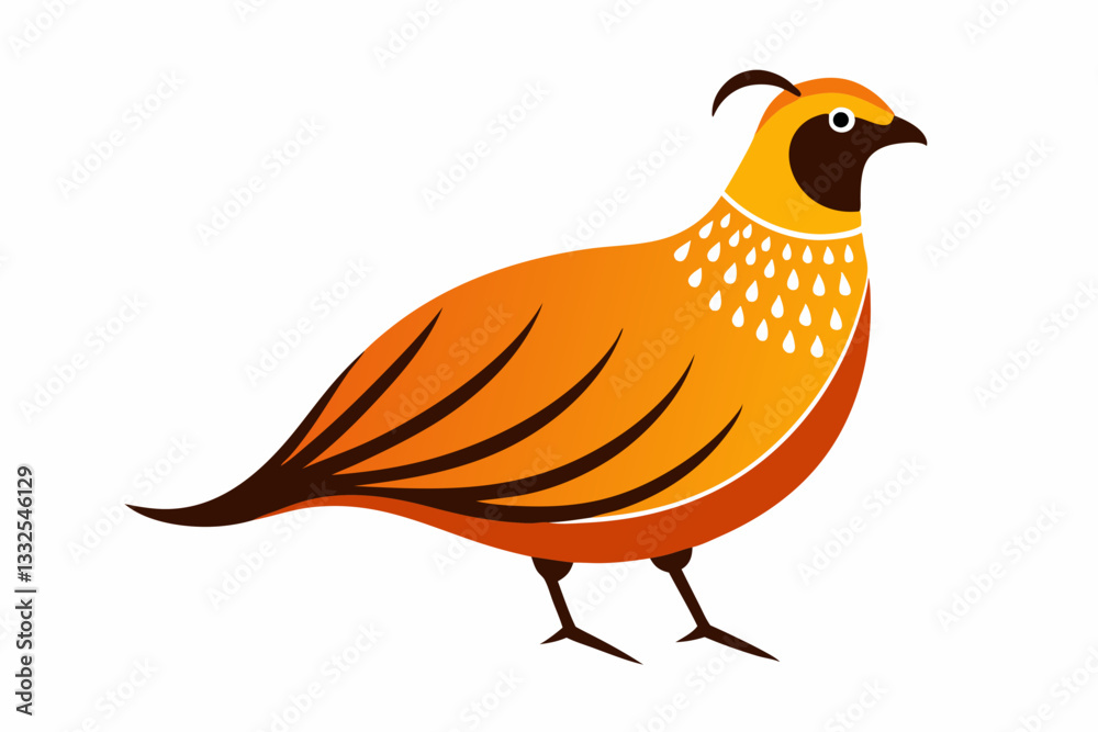Fototapeta premium Scaled Quail Creative Vector Design