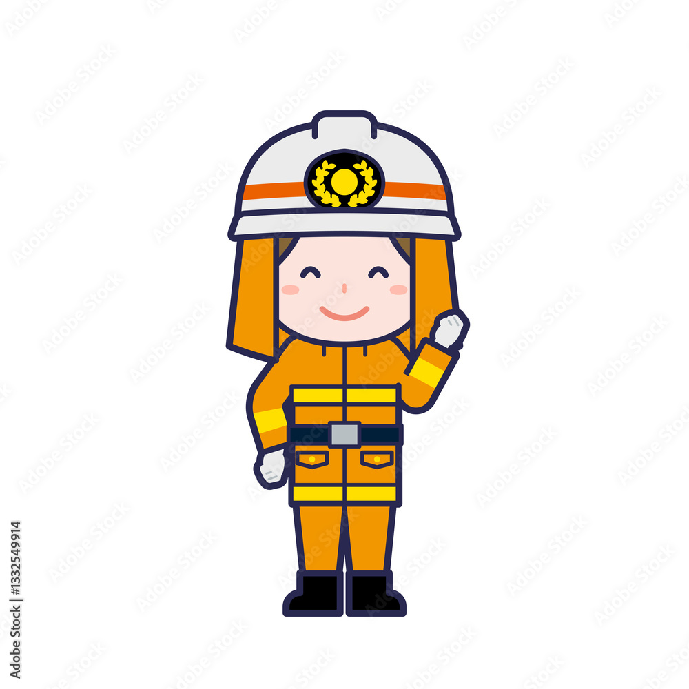 Fototapeta premium 消防士／女性 04