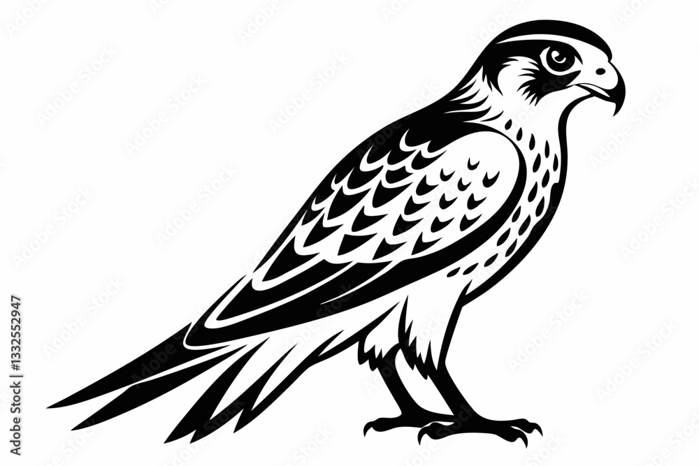 kestrel bird line art silhouette vector illustration kestrel bird line art silhouette vector illustration