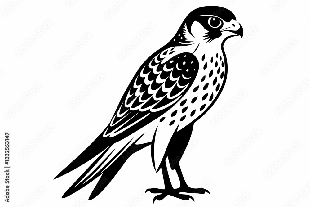 kestrel bird line art silhouette vector illustration kestrel bird line art silhouette vector illustration