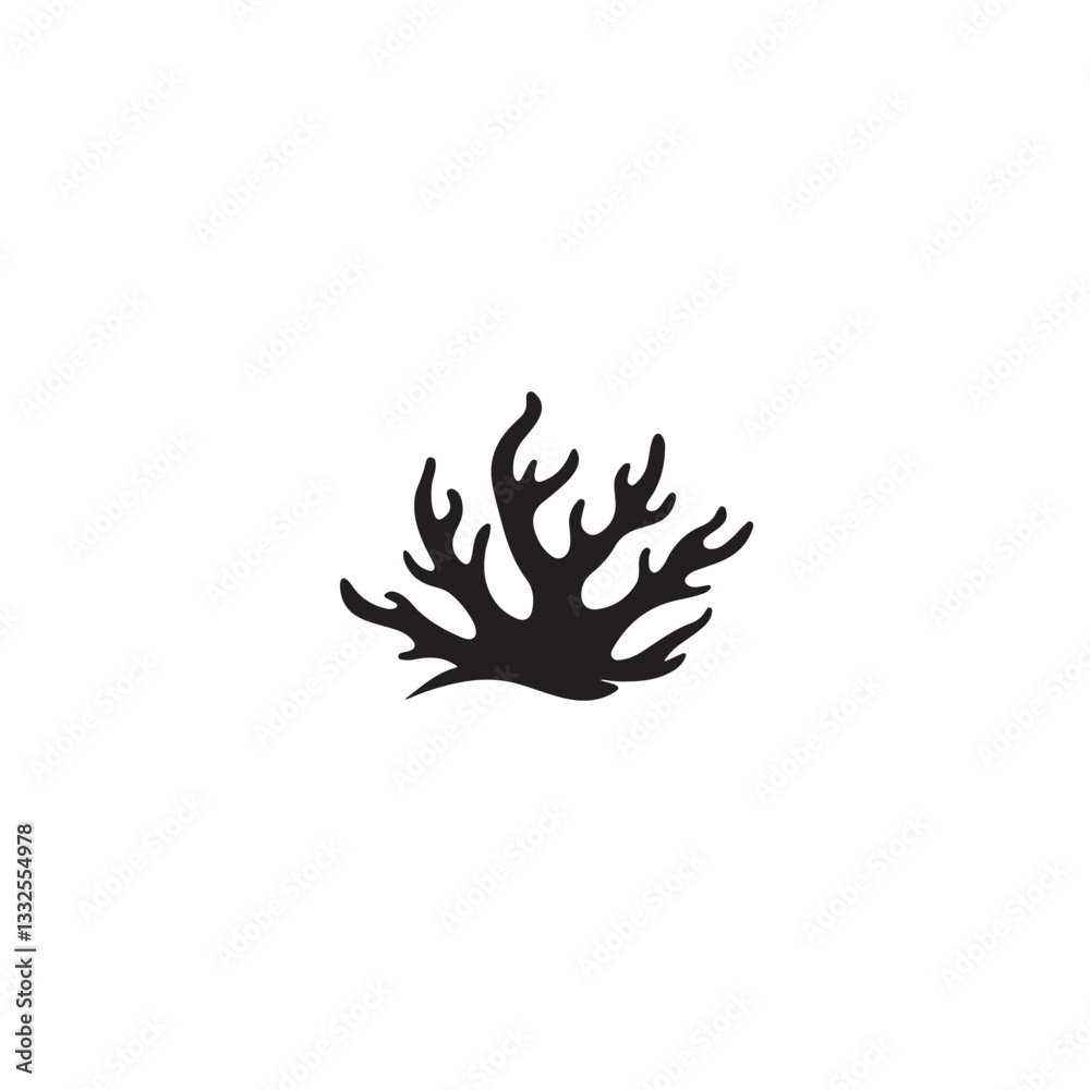 Obraz premium coral logo design icon vector image on white background