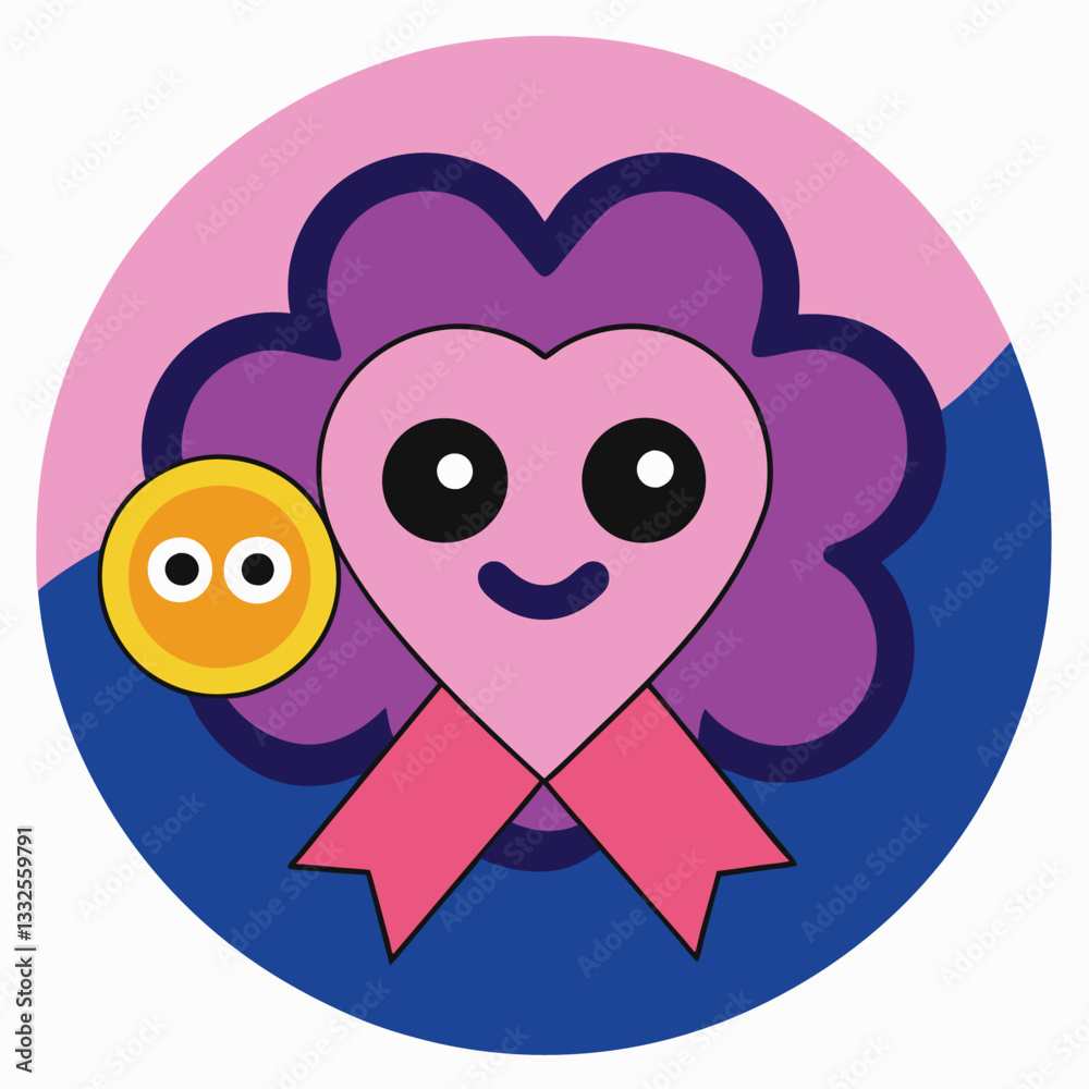 Fototapeta premium Mental health awareness day vector illustration icon elements symbols