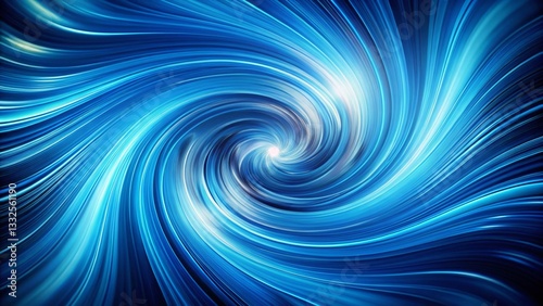 Vibrant Blue Swirling Vortex: Abstract Dynamic Pattern Background