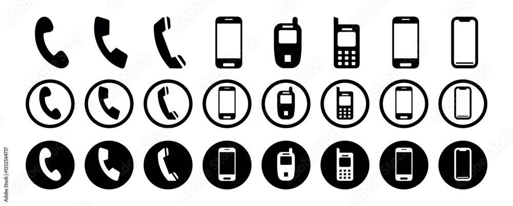 Phone icon vector. Call icon vector. Ringing phone icon set. Telephone call sign. Smartphone ringing symbol. Vector illustration EPS 10. Phone icon vector. Call icon vector. Ringing phone icon set. Telephone call sign. Smartphone ringing symbol. Vector illustration EPS 10.