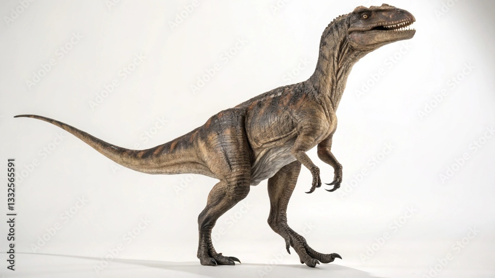 Fototapeta premium Dinosaur in full view on studio background