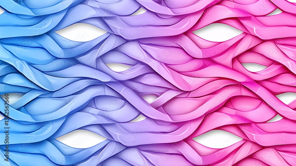 Fototapeta premium Abstract Pink and Blue Wavy Background Design