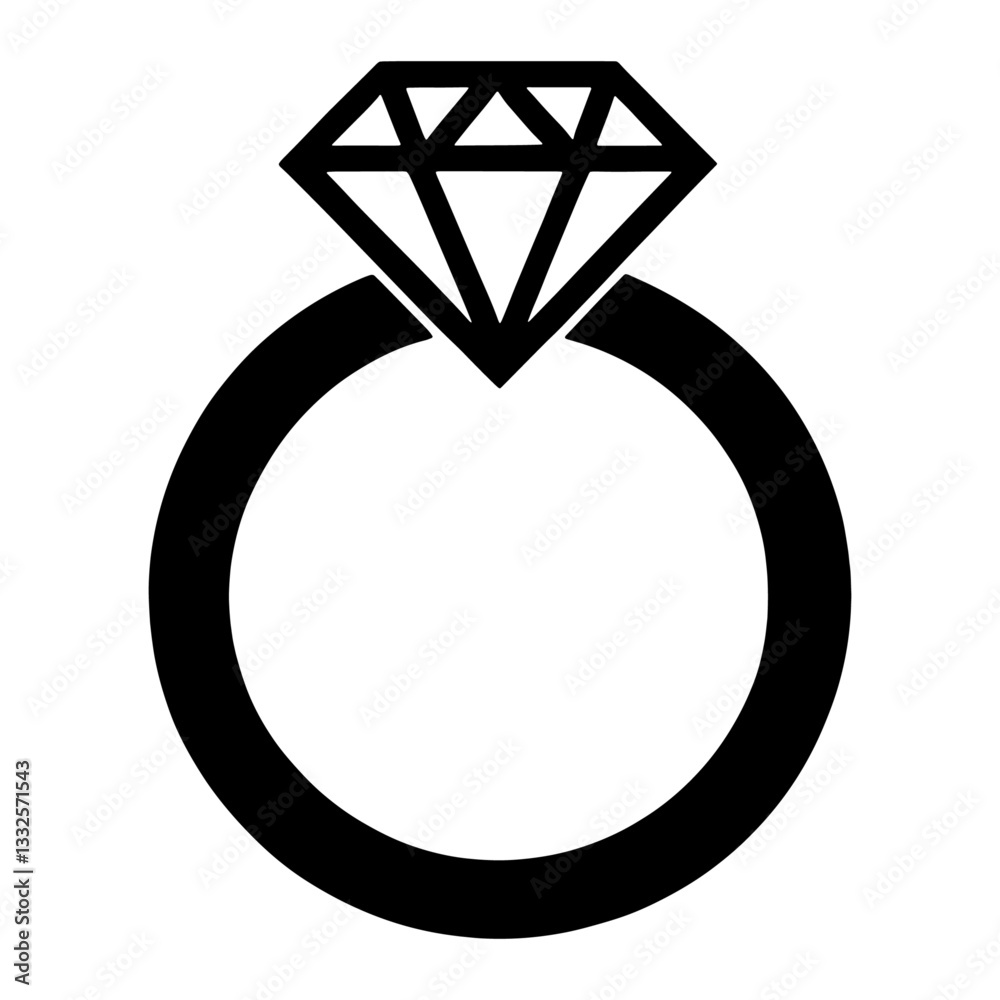 A diamond ring icon on a white background.Elegant Diamond Ring Silhouette Illustration.Diamond Ring Silhouette Elegant Illustration Jewelry Design.
A diamond ring icon on a white background.Elegant Diamond Ring Silhouette Illustration.Diamond Ring Silhouette Elegant Illustration Jewelry Design.