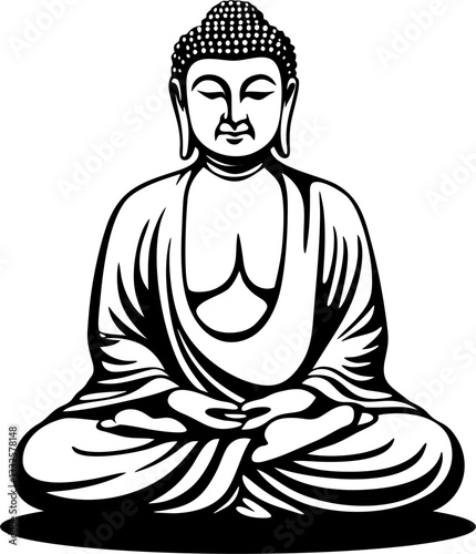 illustration of buddha vector. vesak day design element