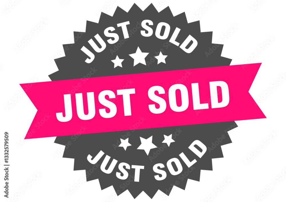 just sold. just sold round pink label isolated on transparent background just sold. just sold round pink label isolated on transparent background