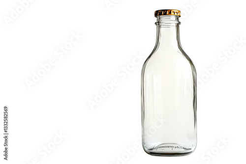 Wallpaper Mural Elegant glass bottle with a golden cap on a black background, cut out transparent Torontodigital.ca