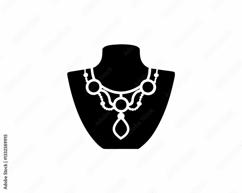 creative details Necklace Icon vector illustration creative details Necklace Icon vector illustration