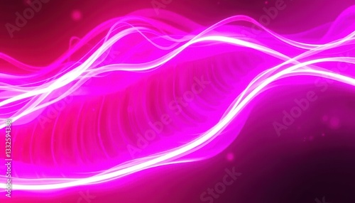 Electric Glow: Pulsating Neon Waves in Fiery Magenta and Ultraviolet