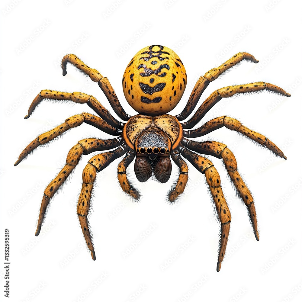 Obraz premium Photo of Bannana spider isolated on white background