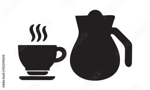 Creative Coffee Silhouette Vector Illustration for Branding and Art