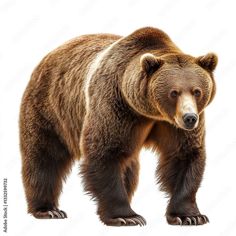 Obraz premium Photo of Brown bear isolated on white background