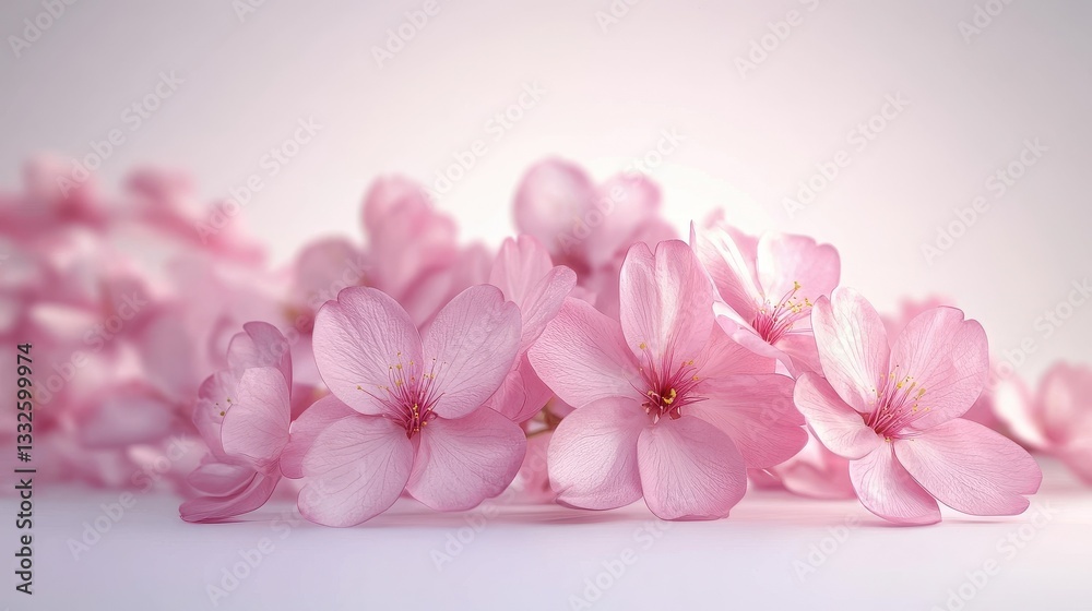 Beautiful sakura flowers isolated on white Beautiful sakura flowers isolated on white