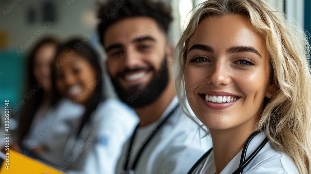 Smiling Healthcare Professionals Teamwork and Collaborative Medical Care Smiling Healthcare Professionals Teamwork and Collaborative Medical Care