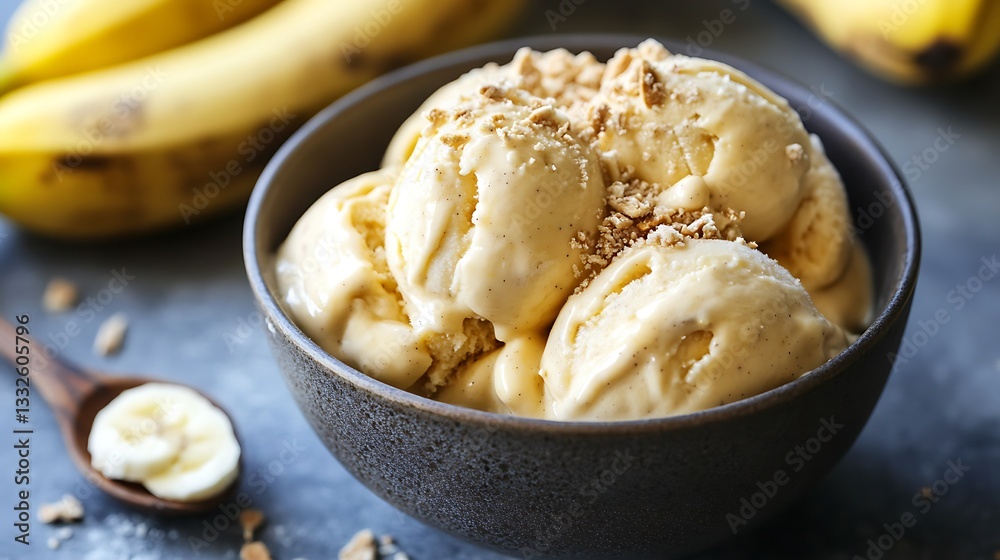 Nice cream frozen banana ice cream banana cream served as vegan ice cream Nice cream frozen banana ice cream banana cream served as vegan ice cream