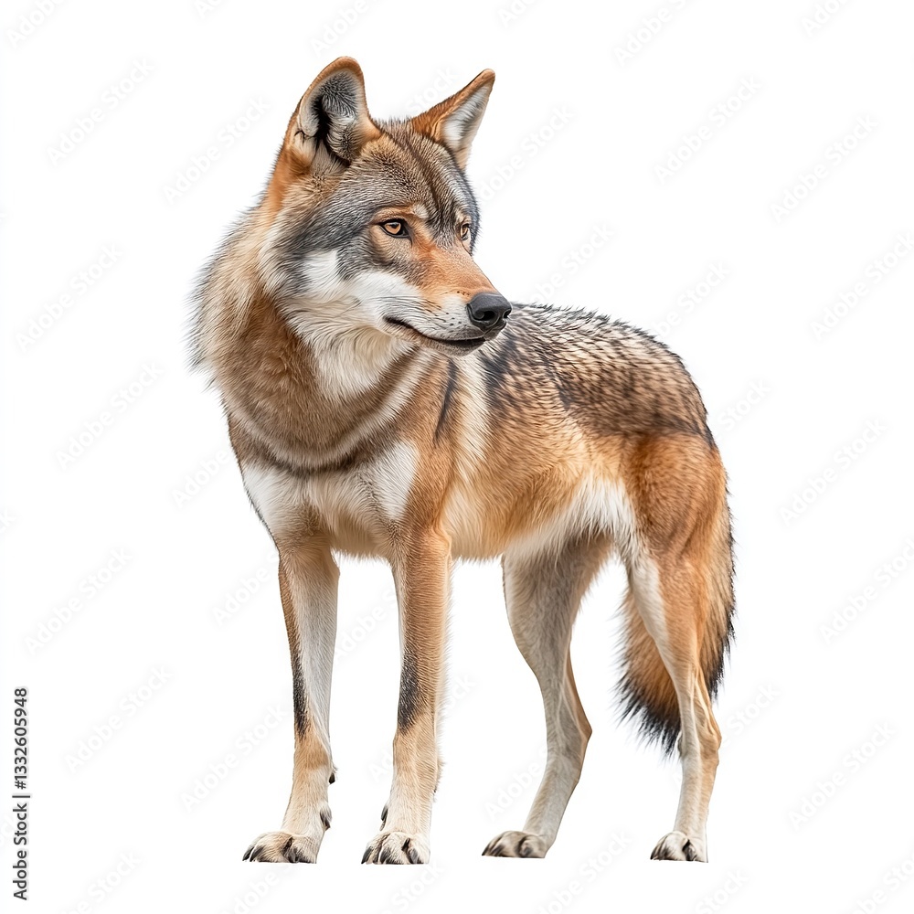Fototapeta premium Photo of Dingo wolf isolated on white background