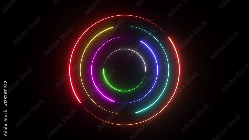 glowing loop neon animation. spin geometric rotation abstract element. light beam dynamic movement laser ring, round eclipse motion power balance space graphic blue and purple shape particle effect glowing loop neon animation. spin geometric rotation abstract element. light beam dynamic movement laser ring, round eclipse motion power balance space graphic blue and purple shape particle effect