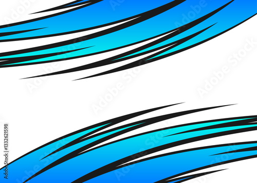 Abstract background with reflective curved spike pattern and with some copy space area