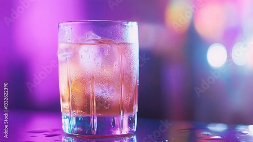 Wallpaper Mural Vibrant cocktail on bar, colorful drink in glass blurred against lively nightlife backdrop, perfect for bar promotions. Torontodigital.ca