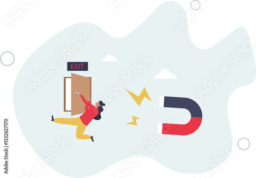 Incentive and welfare program for employee retention, building staffs loyalty reduce resignation rate for important talent.flat character life .
