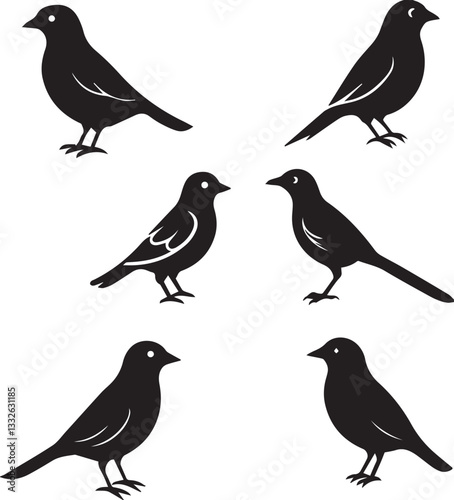 Wallpaper Mural Bird vector, bird, animal, sparrow, feather, flying, animals, wildlife, wild, wing, duck vector set Torontodigital.ca