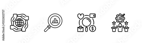 Business Anthropology icons Set