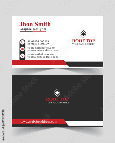 Vector print ready real estate visiting card design template