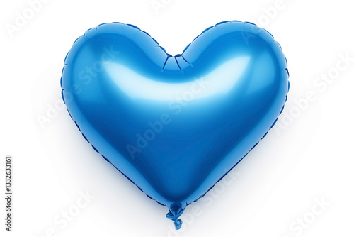 heart symbol of love form of blue color metallic balloon inflatable festive