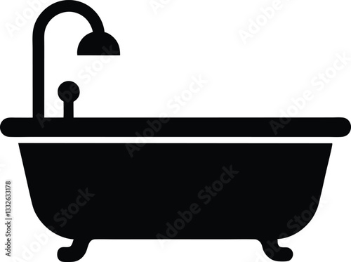 Bathtub silhouette,Bathtub icon,Bathtub clipart