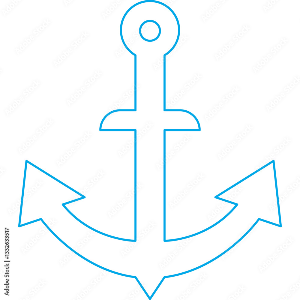 Anchor icon single vector illustration Anchor icon single vector illustration