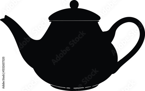 teapot  black silhouette,kettles,coffee pot vector icon