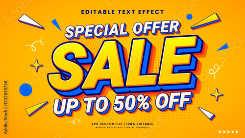 Special sale offer 3d editable text effect