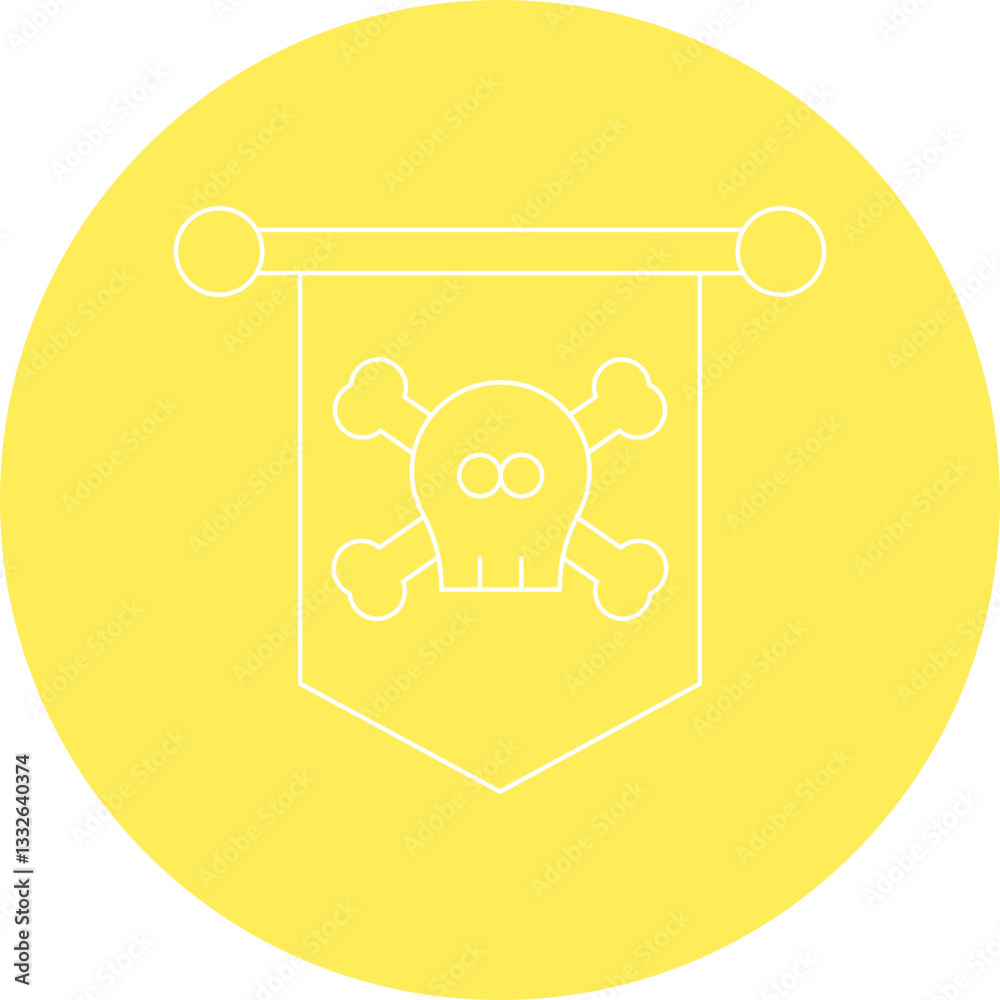 Pirate Flag II icon single vector illustration Pirate Flag II icon single vector illustration