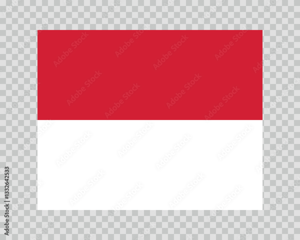 Naklejka premium Flag of Monaco. National symbol in official colors. Template icon. Abstract vector background.