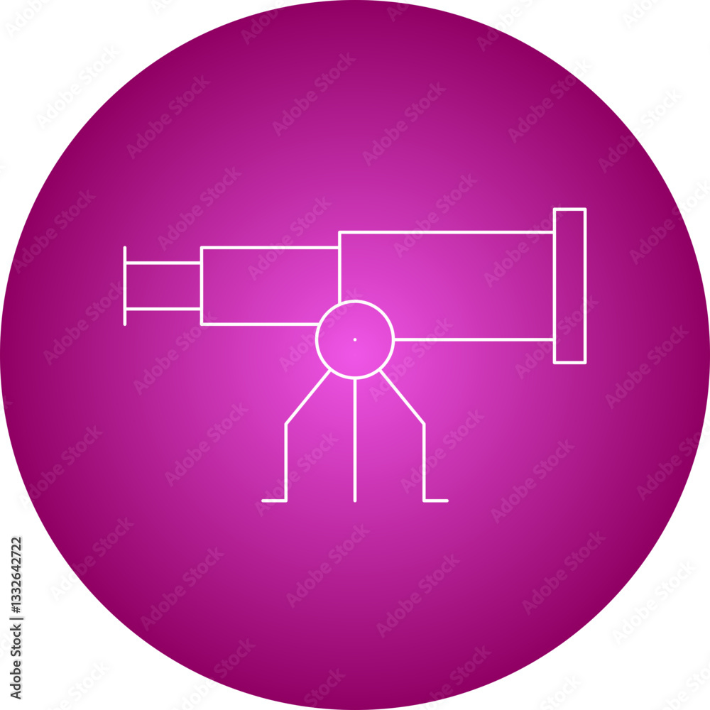 Telescope on Stand icon single vector illustration Telescope on Stand icon single vector illustration