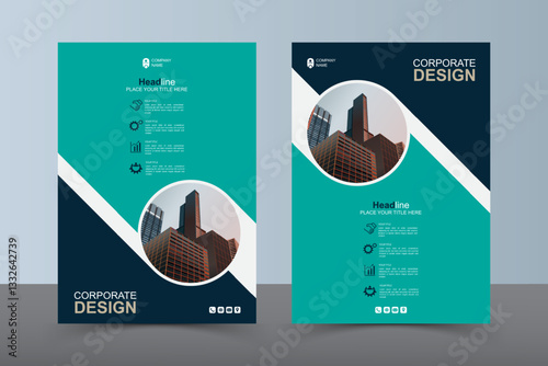 Modern Layout Flyer. Corporate Book Cover Design, EPS Vector Template. Can be Adapt to Brochure, Annual Report, Magazine, Business Presentation, Poster, flyer, Banner, Website

