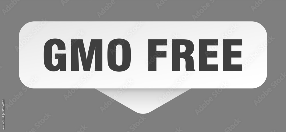 gmo free sticker. gmo free sign isolated on gray background gmo free sticker. gmo free sign isolated on gray background