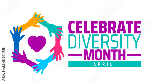 Obraz na płótnie Celebrate Diversity Month background banner or poster design template