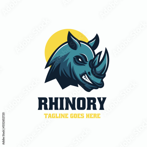 Rhinory Simple Mascot Logo