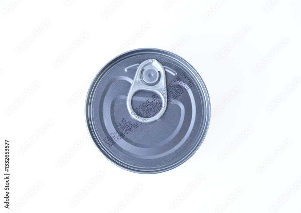 Plain metal can without a label, isolated on white. Ideal for food storage and packaging mockups Plain metal can without a label, isolated on white. Ideal for food storage and packaging mockups