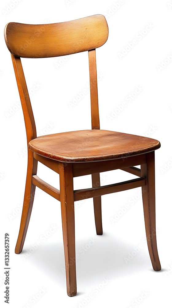 Fototapeta premium Wooden chair isolated transparency background