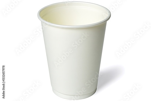 Wallpaper Mural Single use white paper cup studio shot on clean background backdrop Torontodigital.ca